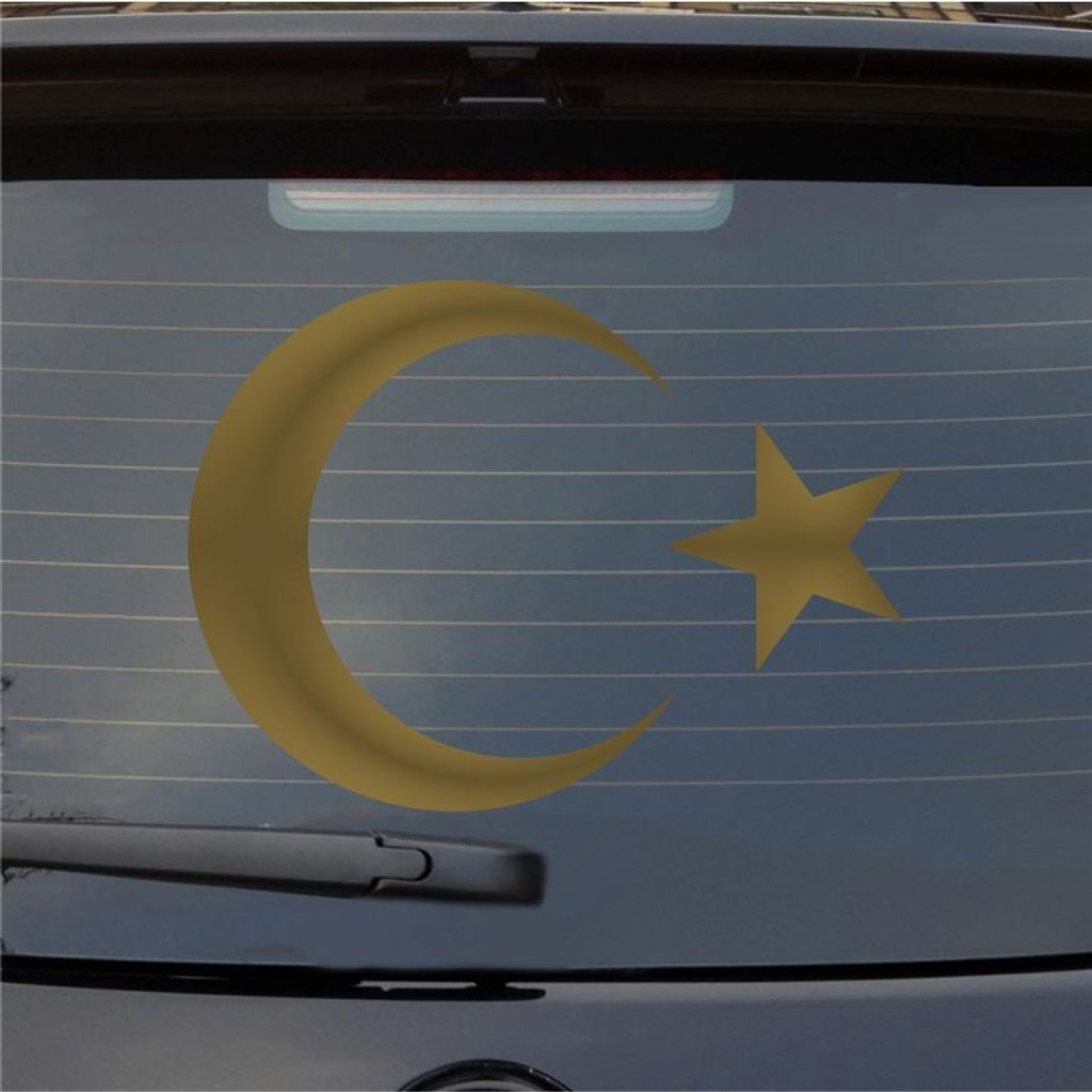 Heckscheibenaufkleber Türkei Turkey türkiye Erdogan 54x54 cm Gold Auto Aufkleber Sticker