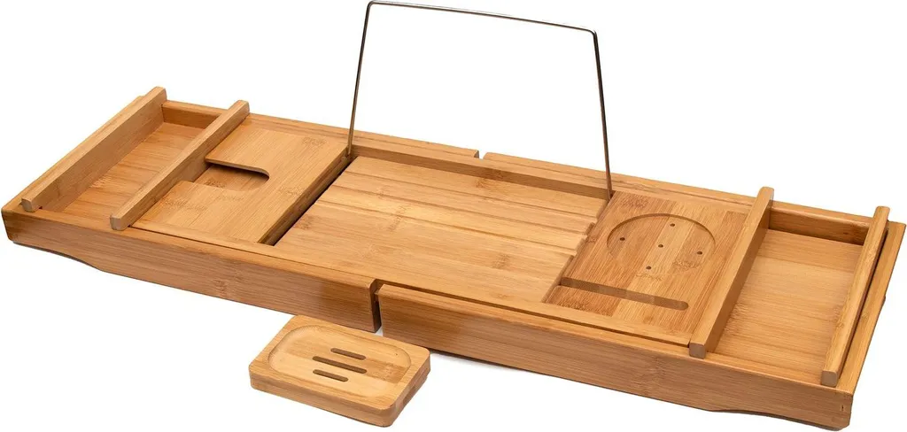 Vassoio Vasca da Bagno Intirilife Luxury - Bambù Regolabile Design