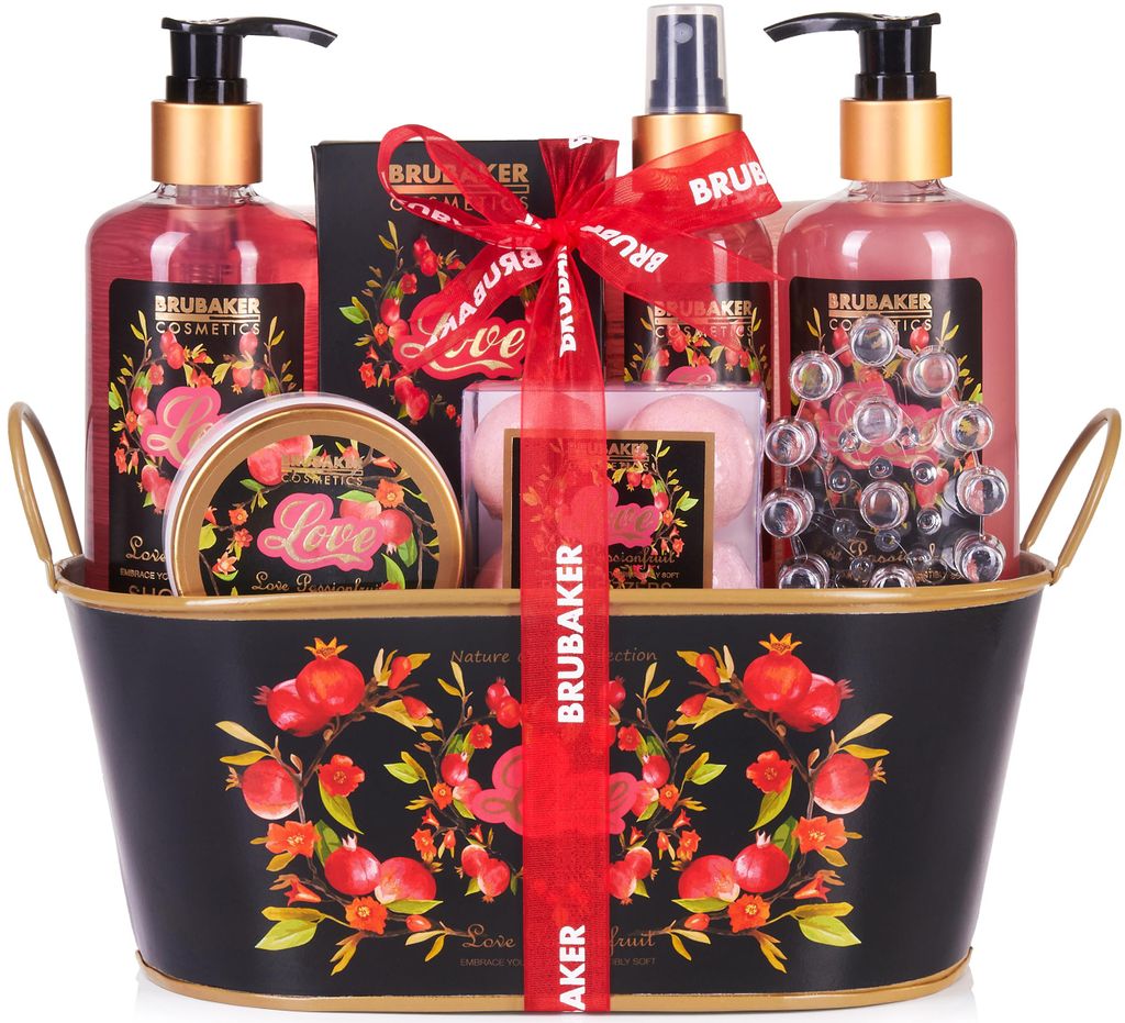 BRUBAKER Beautyset Love mit Passionsfrucht - Bade- und Produktbild 