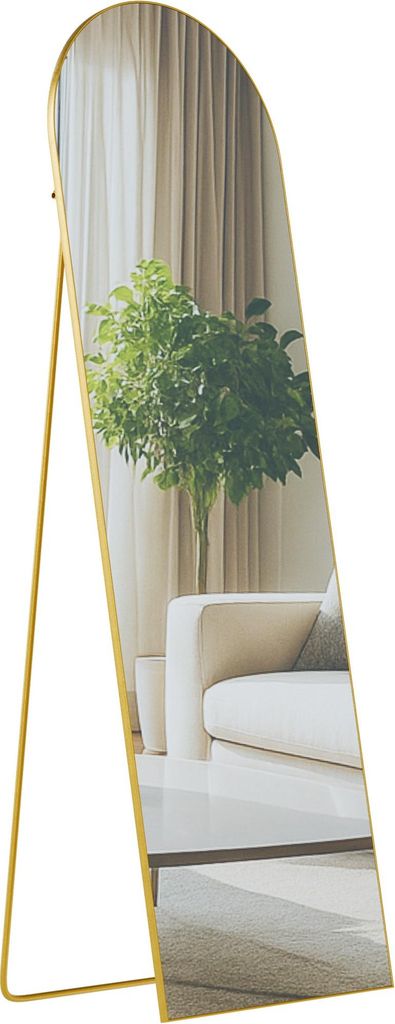 Standspiegel MALAGA - Glas Gold glanz 50x3x160 cm | Produktbild 