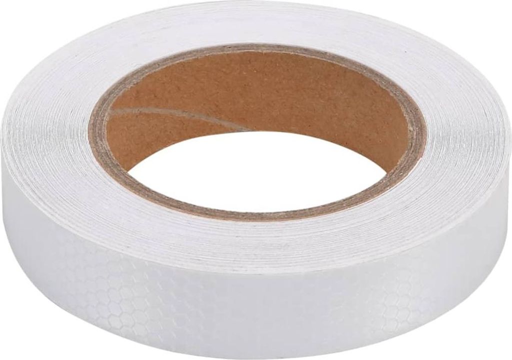 vidaXL Nastro riflettente bianco 2,5 cmx20 m PVC Immagine del prodotto 