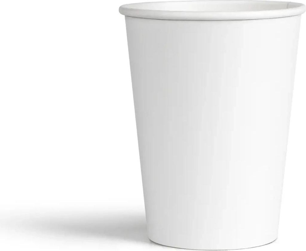 Gobelets en carton blanc 350 ml, diamètre 90 mm, 50 pièces. Image du produit 