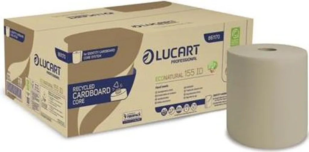 Essuie-tout anti-gaspillage Lucart EcoNatural 155 ID résistant brun 2 plis