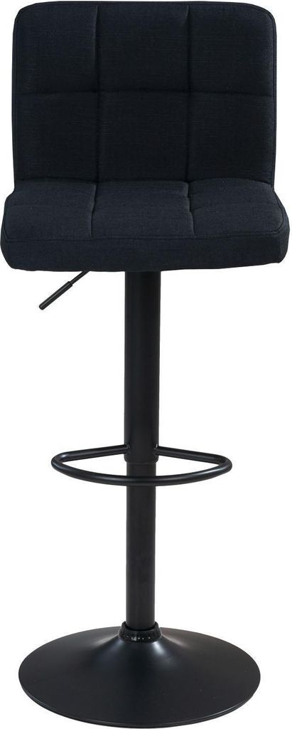 Barhocker - Schwarz - Webstoffbezug - Metallgestell - höhenverstellbar