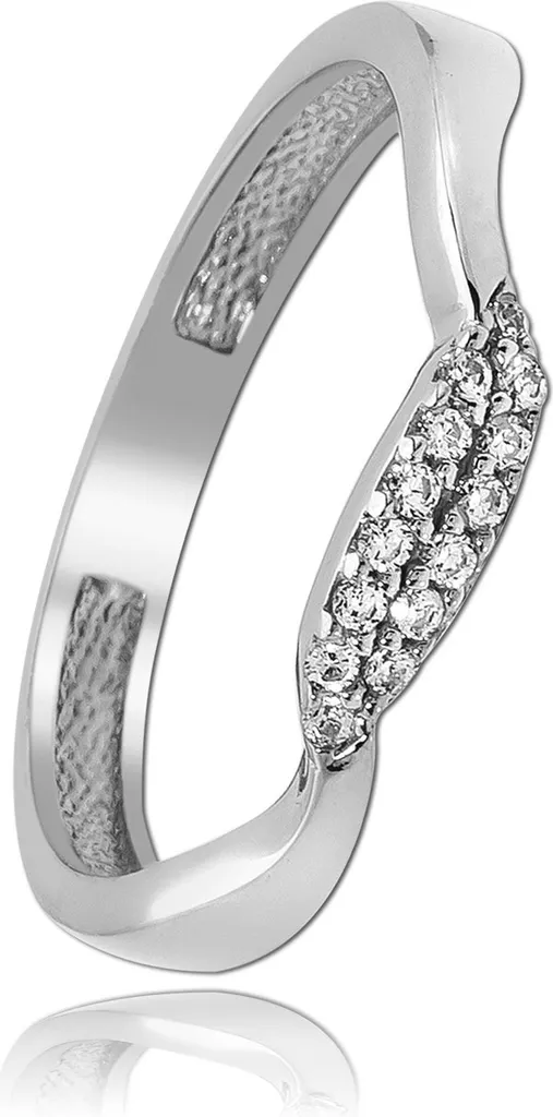 Bague Balia anneau 54 17,2 or 333 blanc femmes bijoux BGR016W54