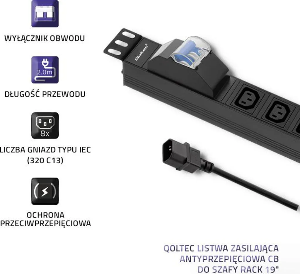 Qoltec 53999 Onduleur UPS Line-Interactive 650VA pour Ordinateur et PC