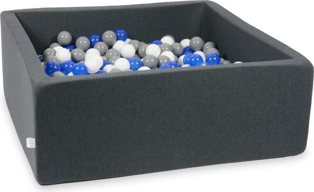 Trockengraphitpool 110x110x40 mit 600 Bällen: blau, weiß, grau