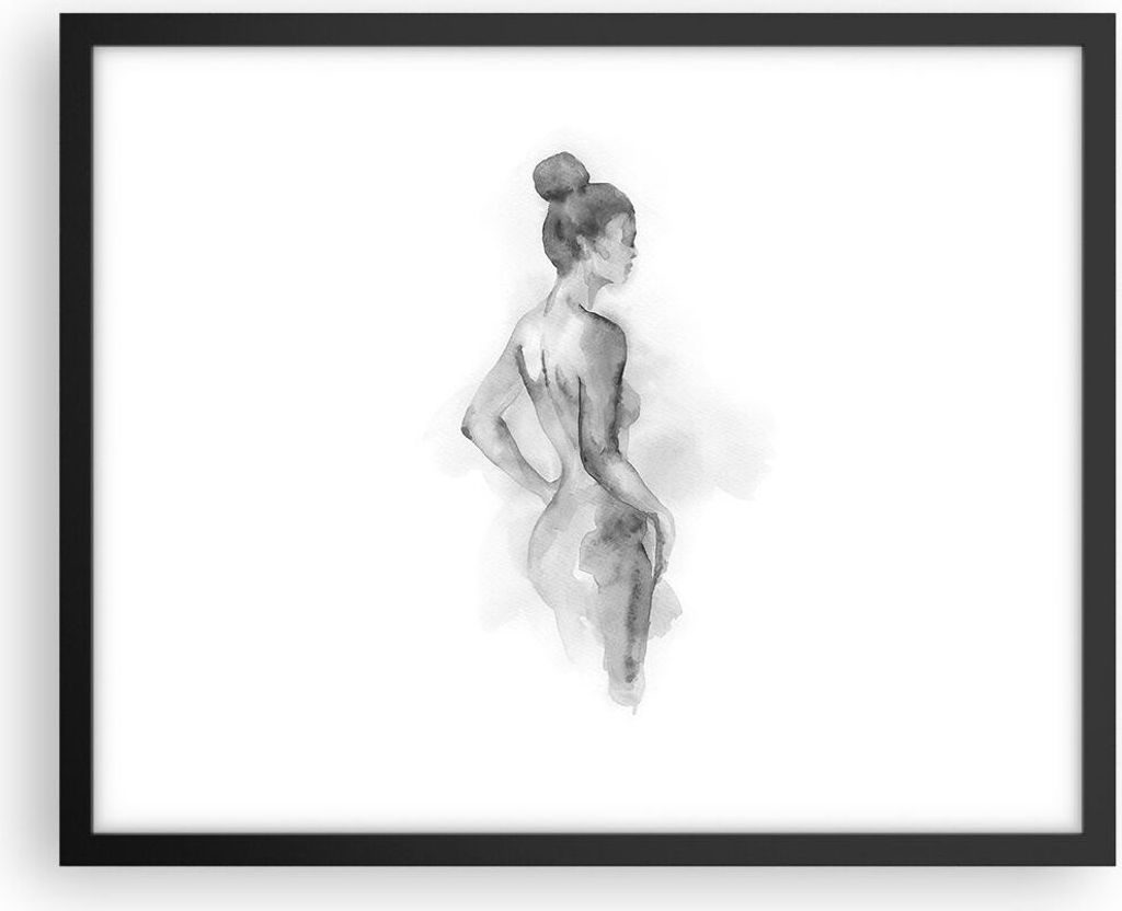 Gerahmtes Poster - Schwarzer Rahmen - Frau Körper Stück - 50x40 cm - Wand Bild - Wanddeko - Wandbilder - Kunstposter - Wandposter - Bilderrahmen ...