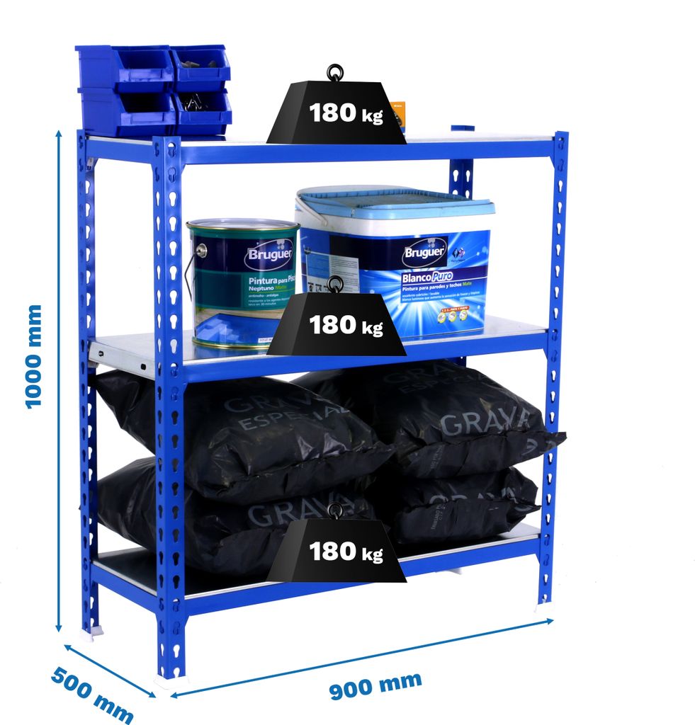 SIMONCLICK Metallband 3/500 1000 BLAU/GALVA