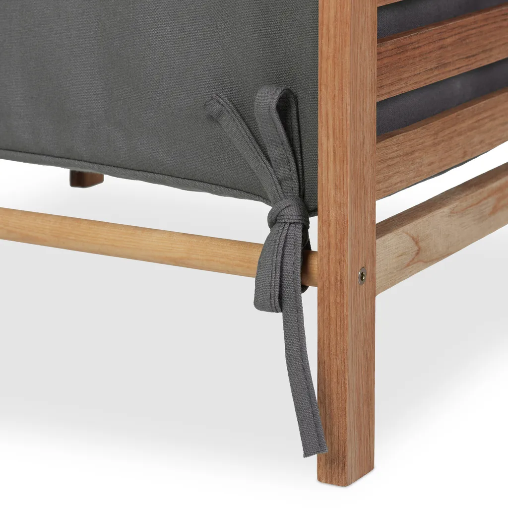 Panier à Linge Rectangulaire en Bois de Noyer avec Couvercle Rabattable - 7