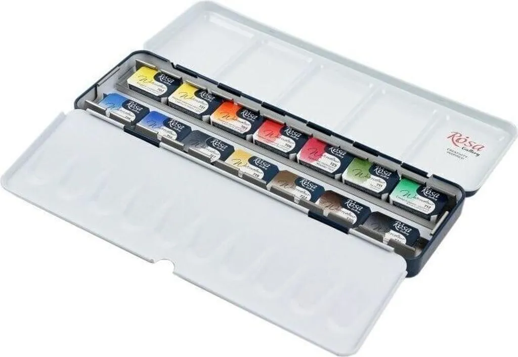 Rosa 340014 Set de peinture aquarelle classique 14 x 2,5 ml en godets