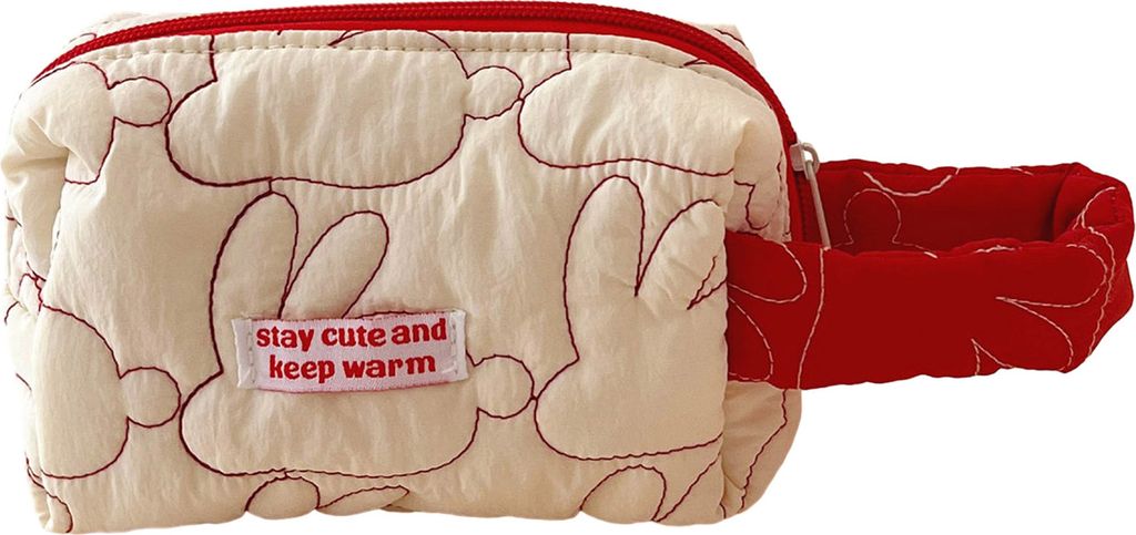 Kosmetiktasche mit großem Fassungsvermögen und Reißverschlussgriff-Design, wasserabweisend, tragbar, Make-up-Tasche für Damen, Kulturbeutel fü...