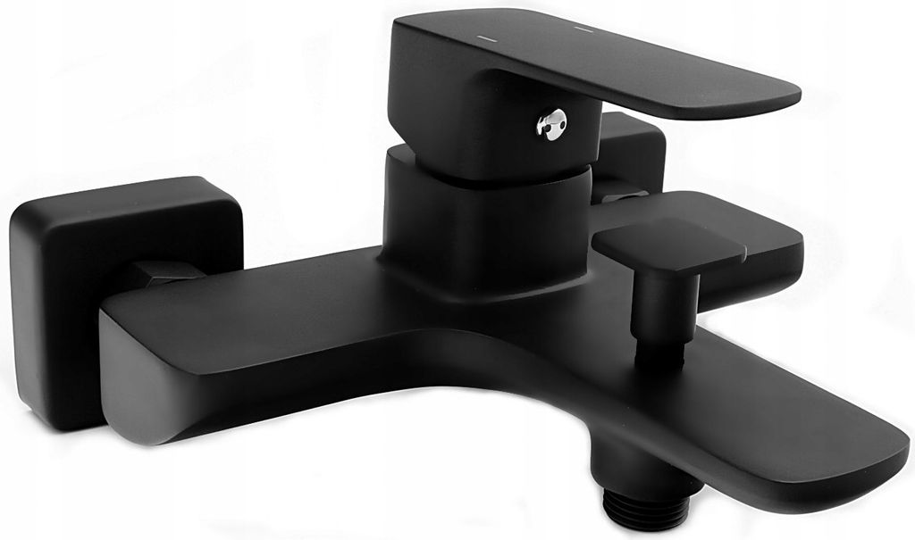 Cubic Black Quadratische Badewannenarmatur Caro Tap
