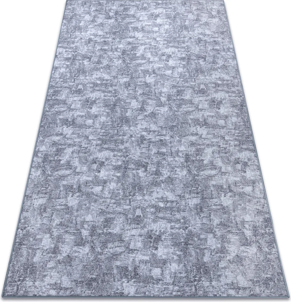 Tapis Solide Gris 90 Effet Béton 100x150 cm - Texture Résistante et Douce