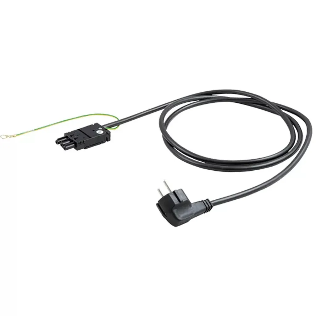 Câble d'alimentation BACHMANN CEE7/7 noir de 3m avec connecteur GST18