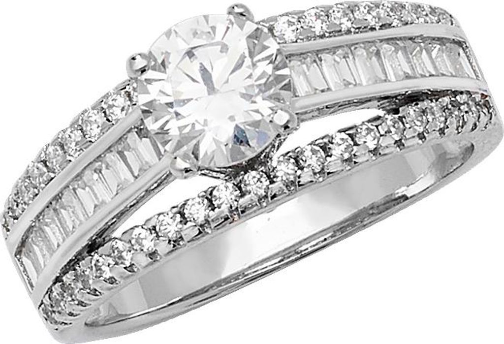 Atemberaubender 925 Sterling Silber Solitär Verlobung Damen - Ring mit Zirkonia, 59 (18.8); TRS22478RSR