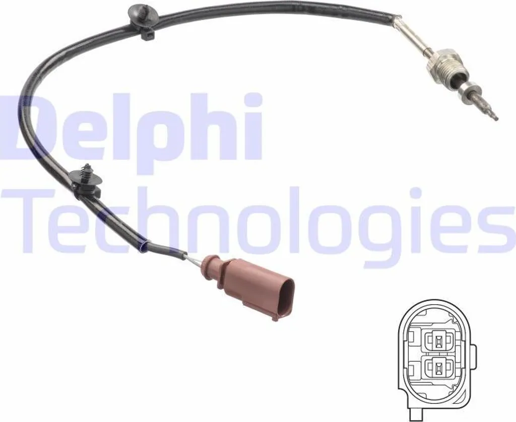 Capteur de Température Gaz Échappement DELPHI TS30267 OE 03L906088CA