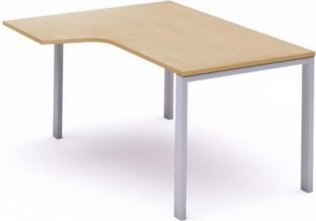 Schreibtisch Total L-Form links BxTxH 160x120x73cm Gestell grau Platte Melamin buche.