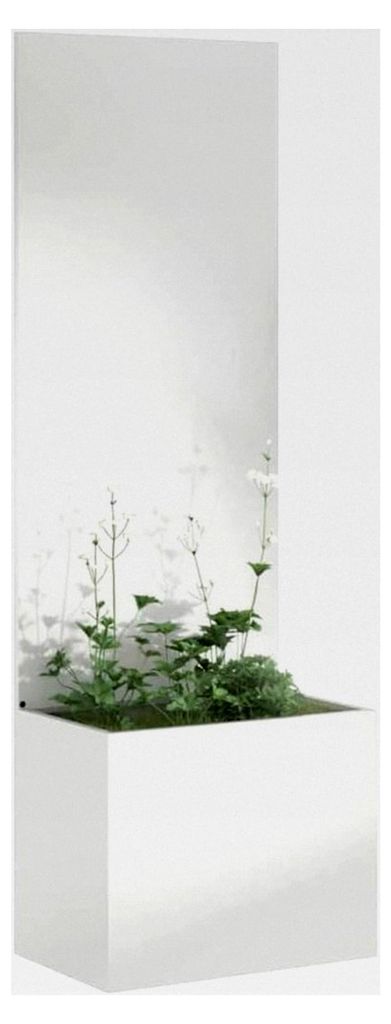 Blumenkästen mit Sichtschutz, Hochbeet, Fretwork, silberfarben, 50 x 140 cm