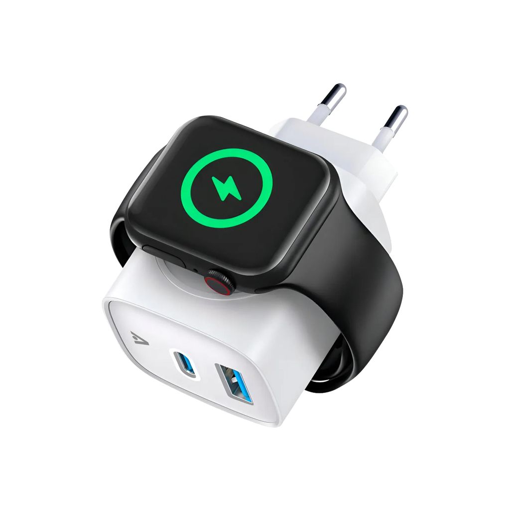 alkaya. NEXUS 3 in 1 Ladegerät 22W mit USB-C, USB-A und Apple Watch Smartphone-Ladegerät