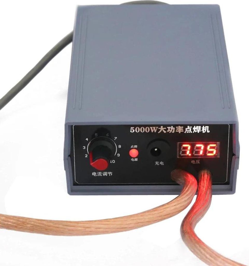 Mini Punktschweißgerät - Handgerät-Set für 18650-Akkus - 5000 W - 220 V - Nickelband bis 0,2 mm - 0,8 kg -