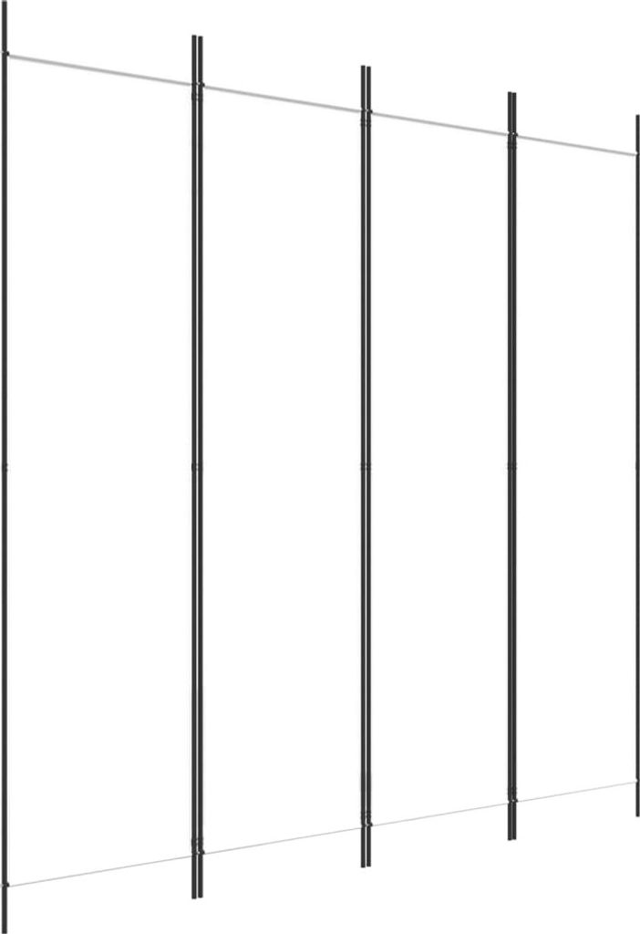 vidaXL 4-tlg. Paravent Weiß 200x200 cm Stoff Produktbild 