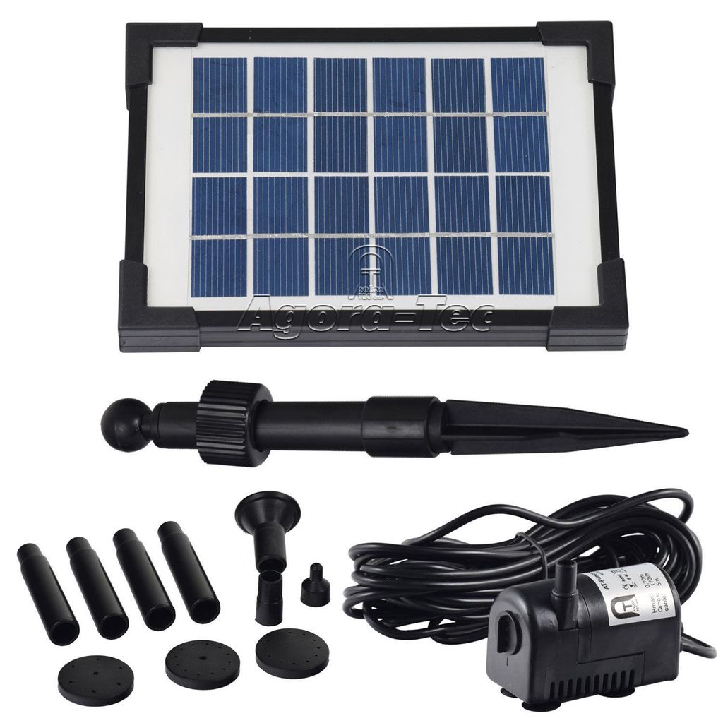 Agora-Tec® Solar Springbrunnenpumpe Teichpumpe - Set AT-2W- Produktbild 