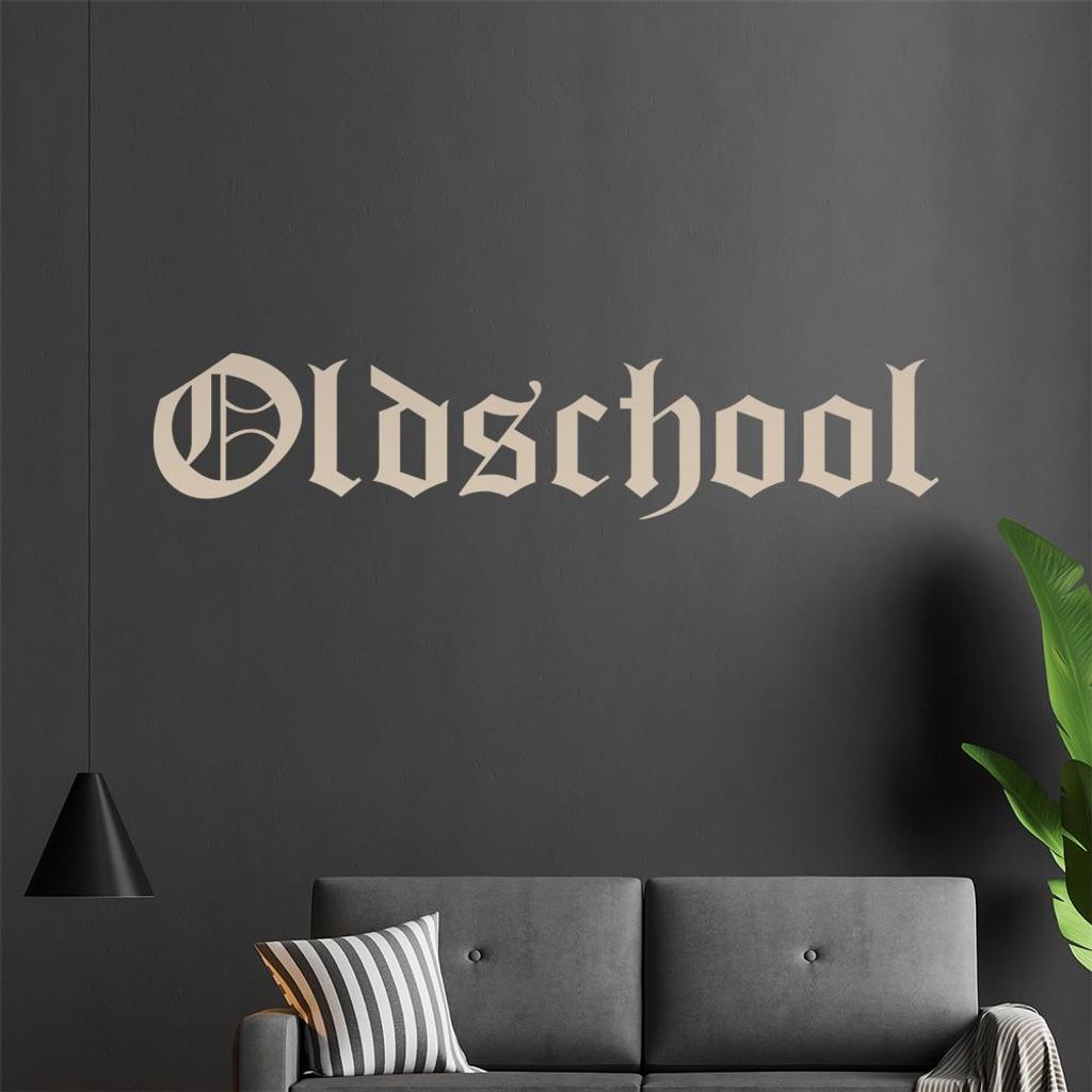 Oldschool Wandtattoo in 6 Größen - Wandaufkleber Wall Sticker - Dekoration, Küche, Wohnzimmer, Schlafzimmer, Badezimmer