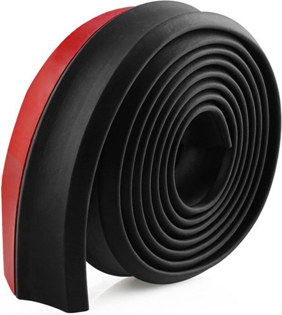 Frontspoiler Lippe 2.5m Original Universal Spoilerlippe Auto Schutz Zum Kleben Gummistreifen Selbstklebend Front StoßFäNger Lip Tuning Frontspoil...