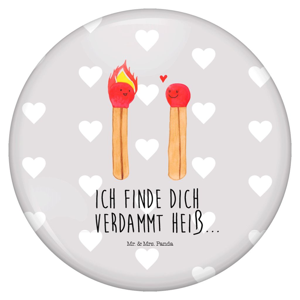 Mr. & Mrs. Panda Pin Streichhölzer - Grau Pastell - Geschenk, Freundin, Badge, Liebesgeschenk, Liebesbeweis, Button, Ansteck, Anstecker, Plakette