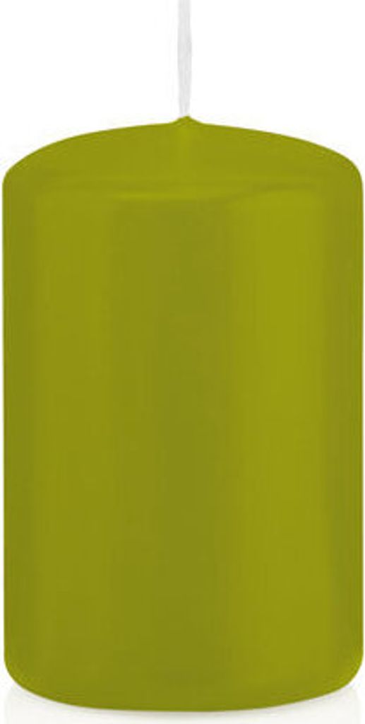 Stumpenkerzen grün 80 x Ø 48 mm, 24 Stück, russarm, tropffrei, hochwertiger Docht