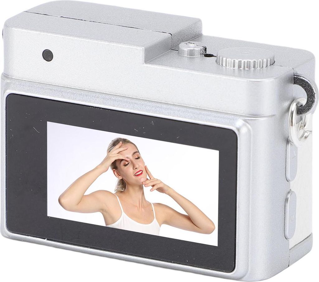 Kleine Schlüsselanhänger-Kamera 1080P 2MP 0,96-Zoll-Farbbildschirm 32 GB Speicherkarte Retro-Digitalkamera mit 4 Filtern und LED-Blitz