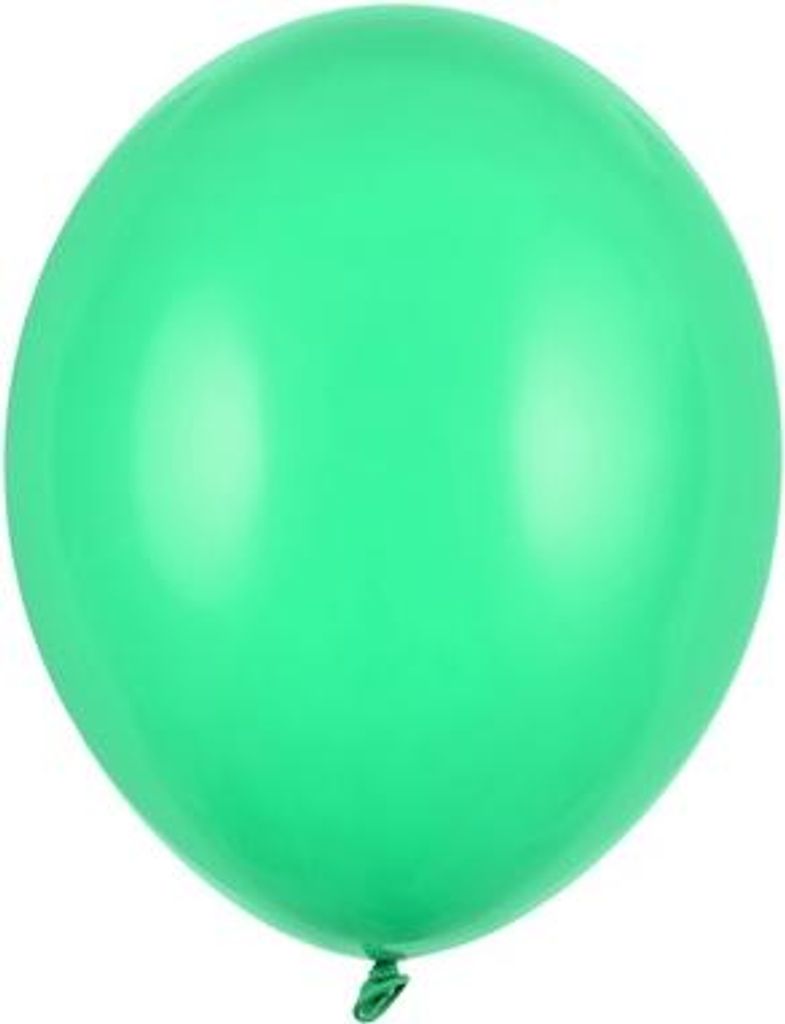Pastellgrüne Geburtstagsballons 12 cm, 100 Stück.