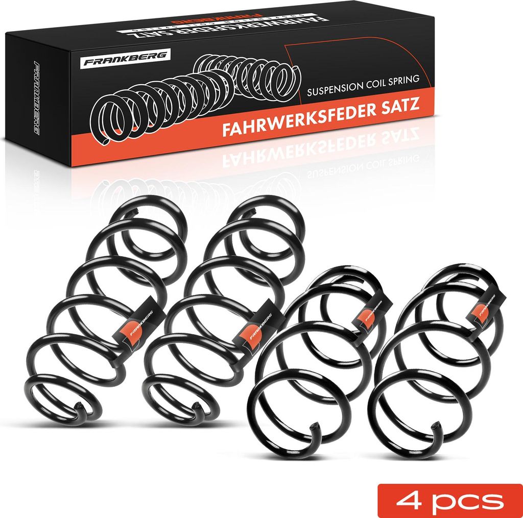 Frankberg 4x Fahrwerksfeder Vorne Hinten für Peugeot RCZ 2.0L 2010-2015