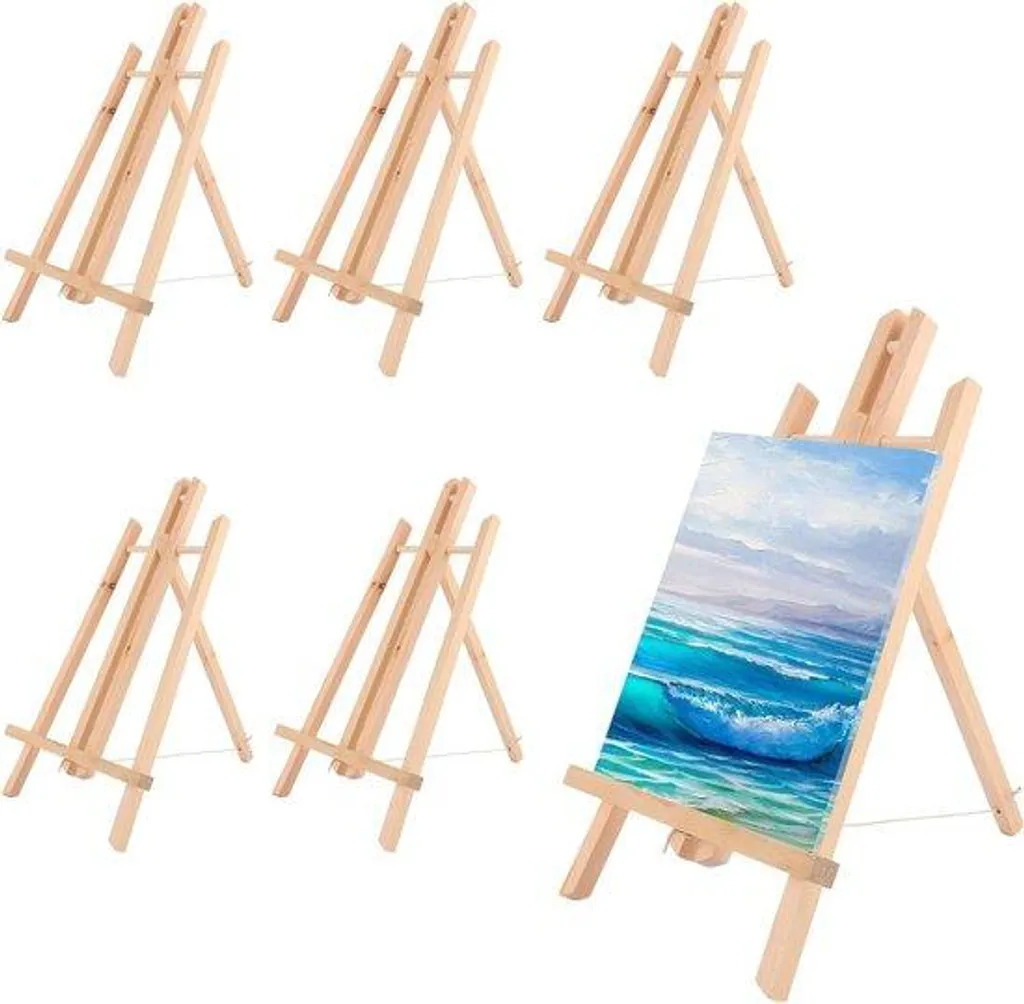 Mini-tableaux en bois pour enfants 277x19cm, lot de 6 pour le dessin