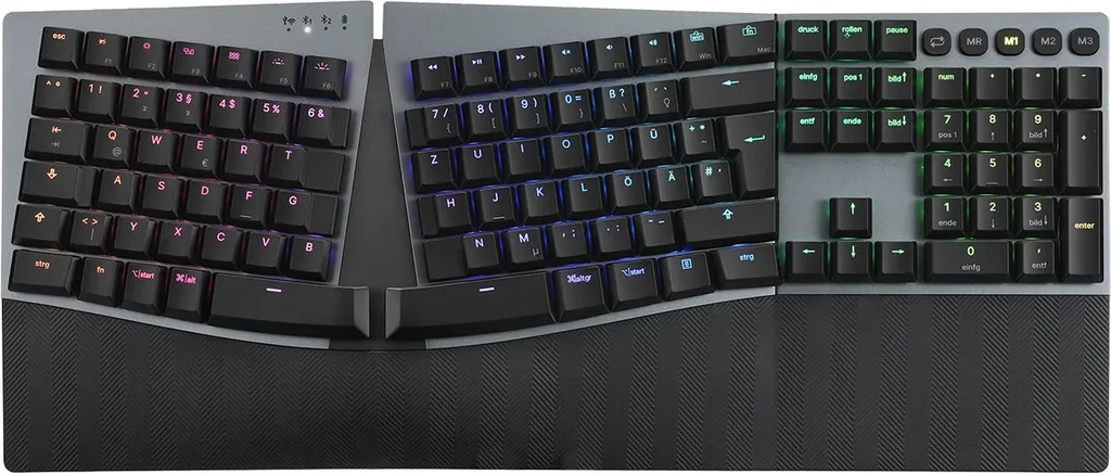 Clavier mécanique sans fil RGB Perixx PERIBOARD-835 touches switch marron