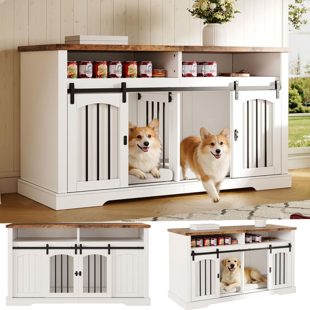 Flieks Kommode Sideboard mit Schiebetüren, Tierschrank Produktbild 