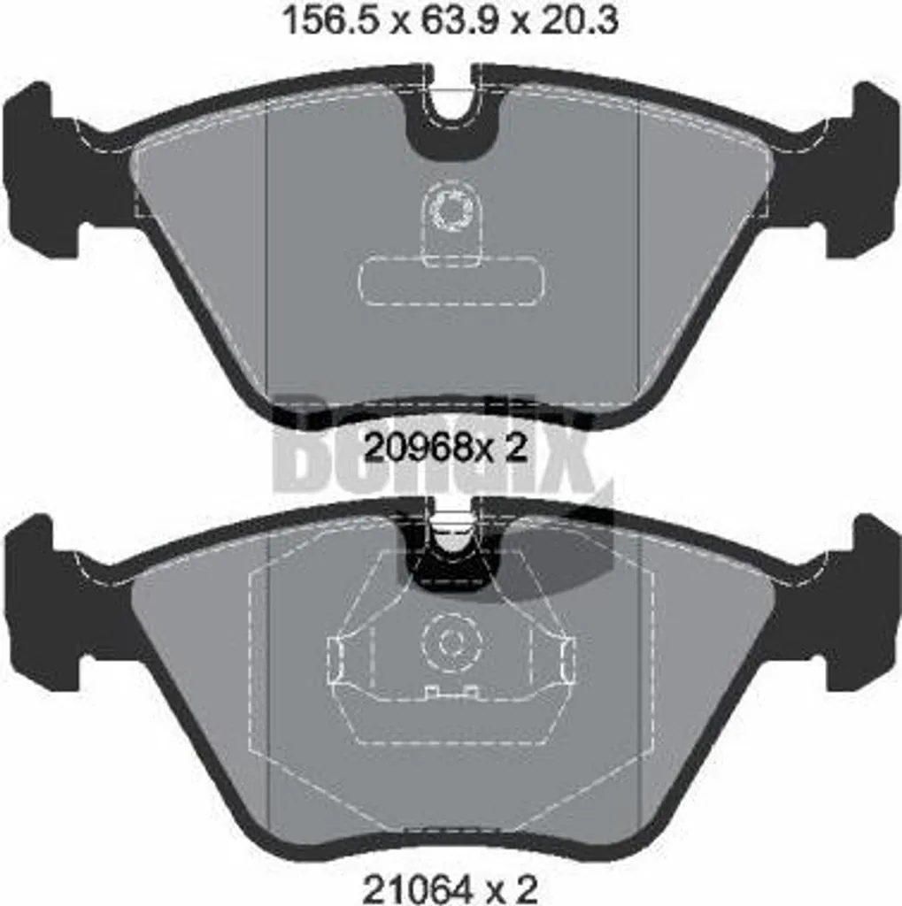 Plaquettes de frein Bendix BPD1737 OE 1157039 pour BMW Série 5 E34 et 7 E32