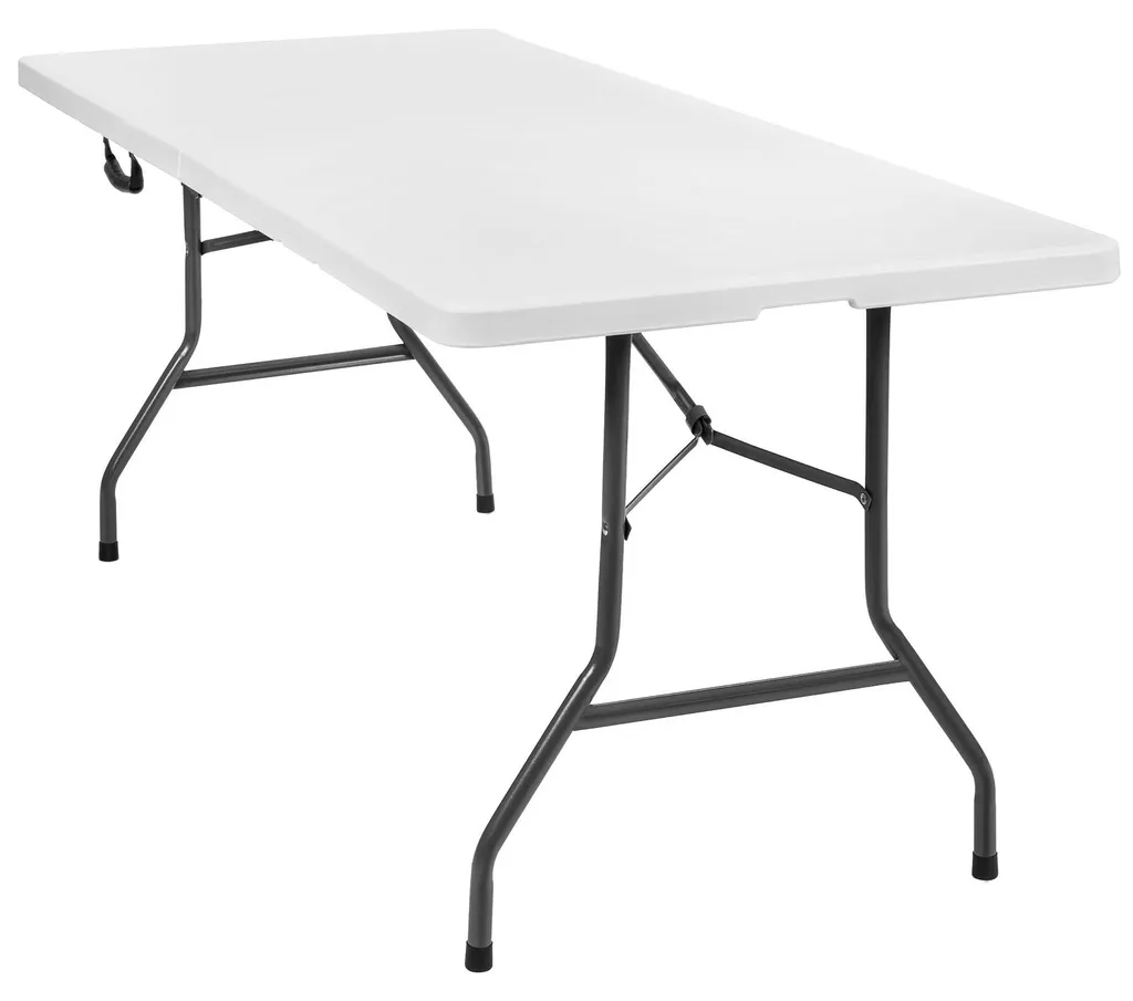 Table pliante 183 x 76 x 74 cm blanc - Grande table de réception robuste
