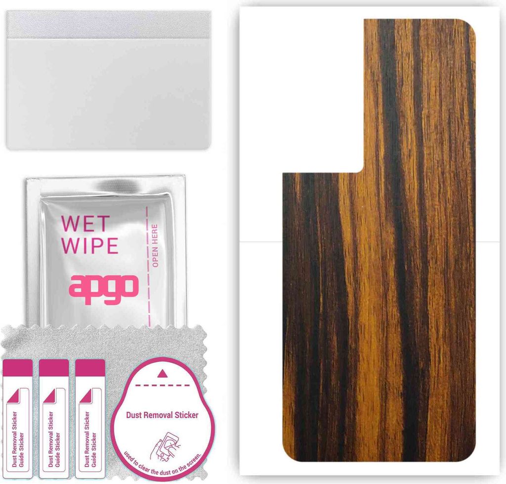 apgo Rückseite Schutzfolie, Skin, kompatibel mit TCL 50 5G, Hinten Displayschutzfolie aus Vinylfolie, kratzfest, einfache Montage - Tigerwood