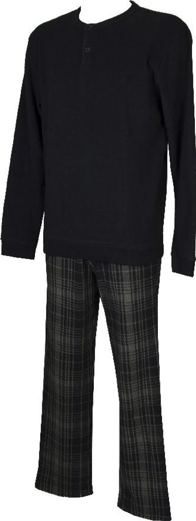 Herren Schlafanzug RAGNO Winter Milan Stitch Henley Neck mit Bündchen Artikel U425N1, Taglia 52, Cotone 45%,Poliestere 55%