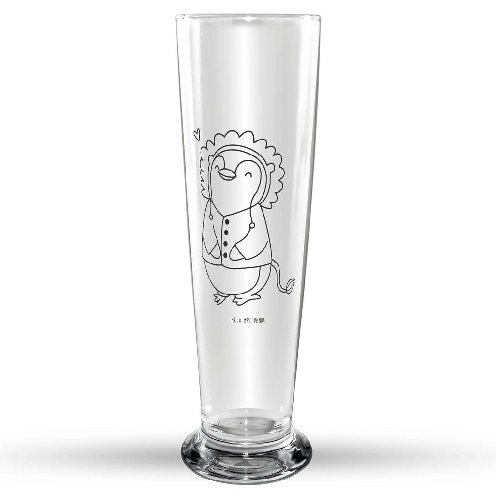 Mr. & Mrs. Panda Bierglas Löwe Astrologie - Transparent - Geschenk, Bier Glas, Sternzeichen, Tierkreiszeichen, Bierbecher, Glasbecher, Geburtstags...