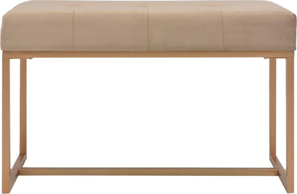 vidaXL Lavice 80 cm béžová sametová Obrázek produktu 