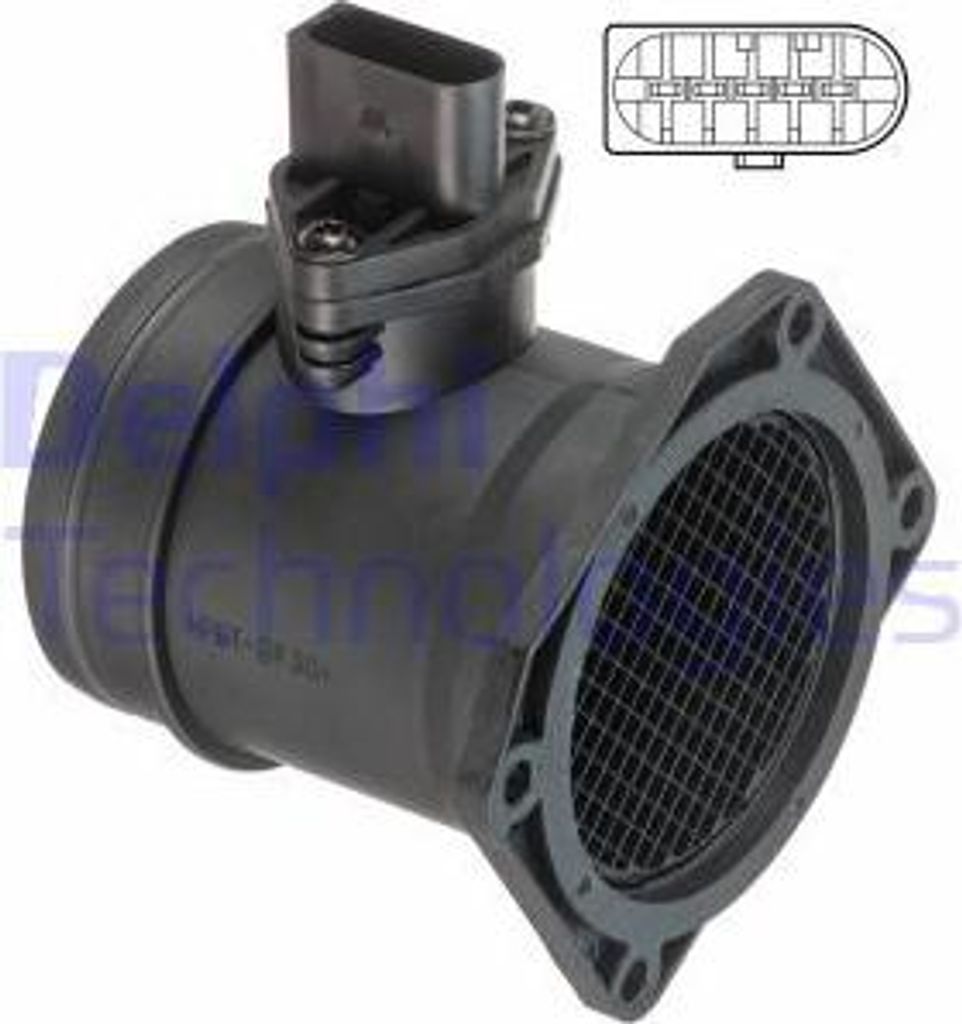 DELPHI AF10624-12B1 Luftmengenmesser OE 06B133471A kompatibel mit Passat 3B, A6 4B, A4 8E, A4 8H