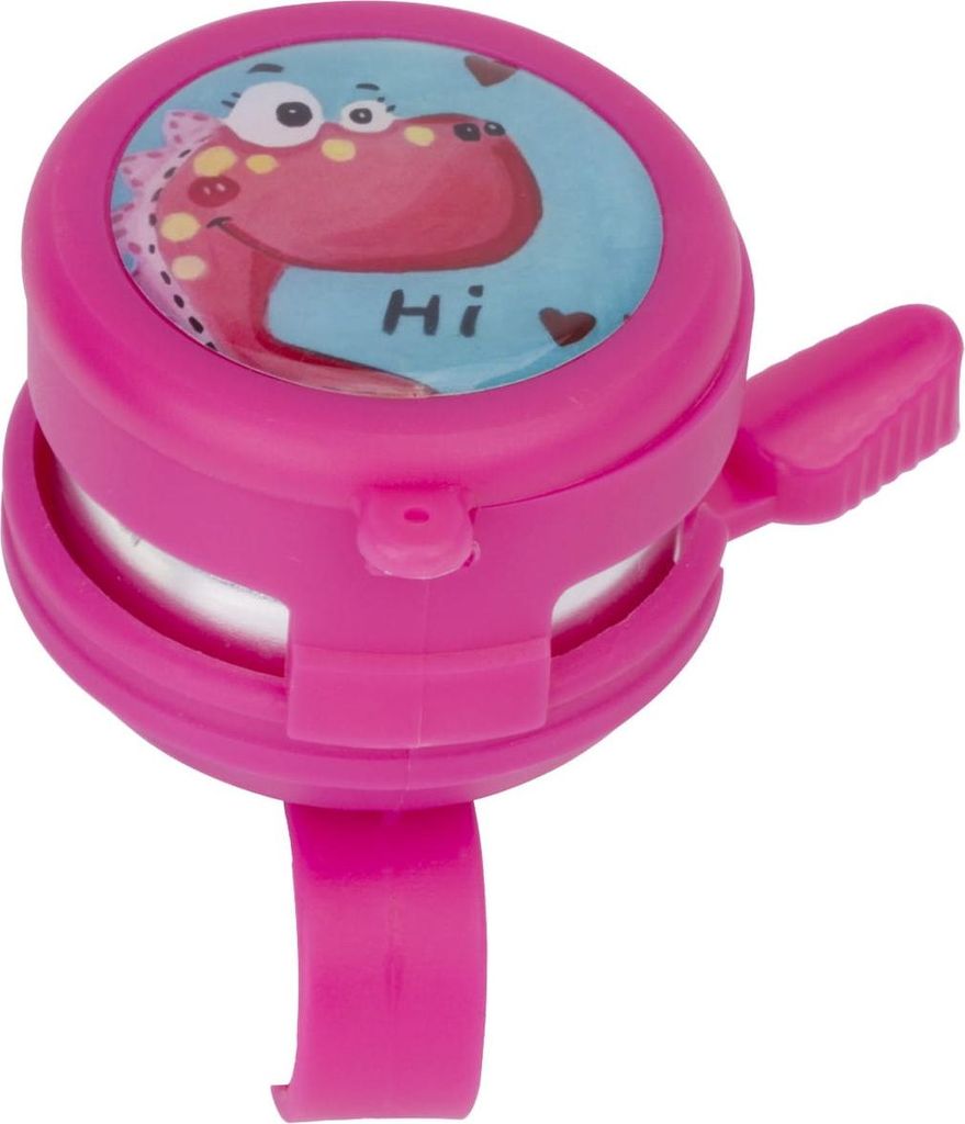 Fahrradklingel Klingel Glocke Fahrradglocke Kinderklingel Rollerklingel Dinosaurier rosa