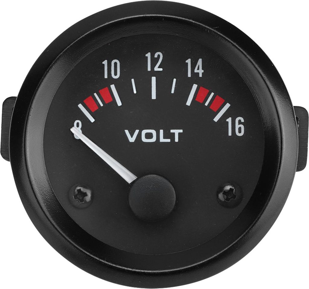 Car Universal 12V Voltmeter 52mm/2in Voltage Meter Gauge 8-16V BX100007