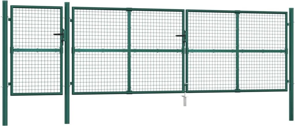 Mesh-Gartentor Grün 500x175 cm Verzinkter Stahl