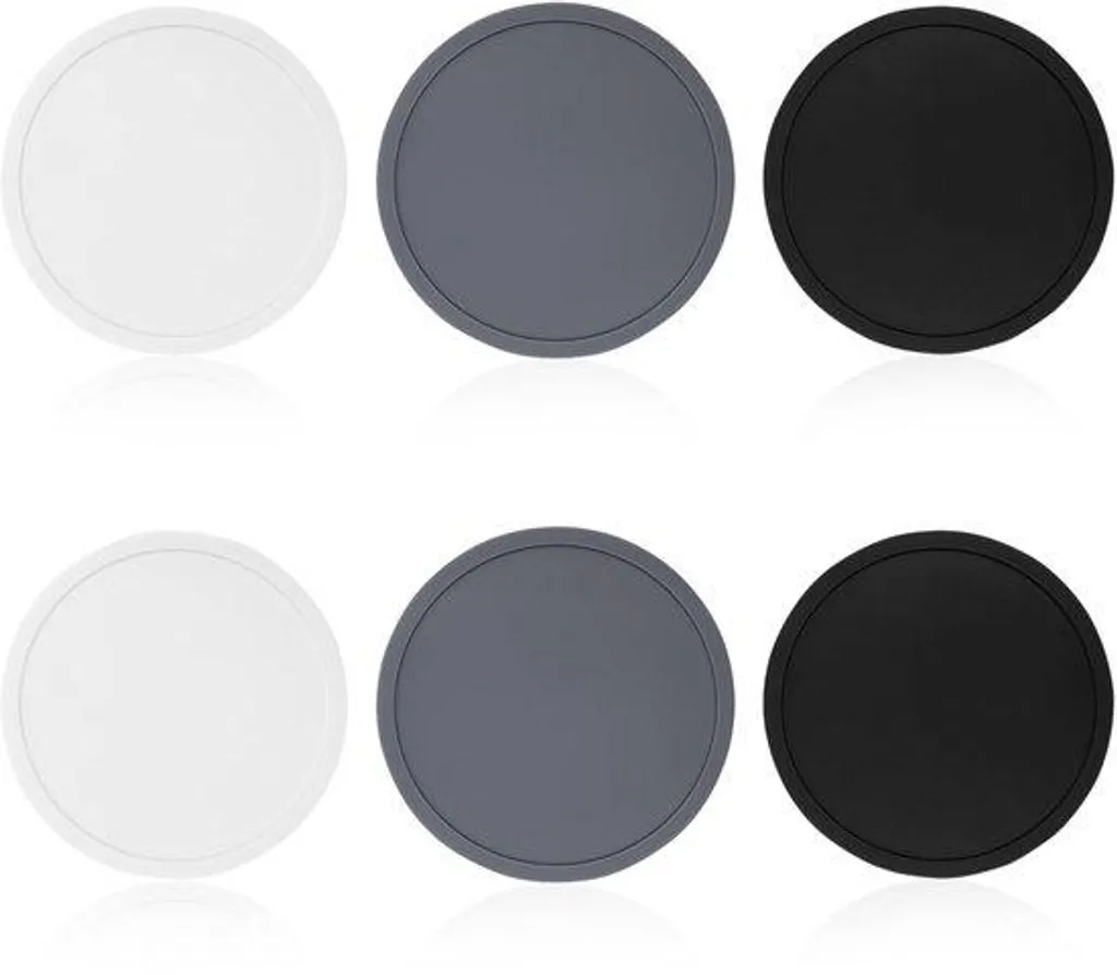 Dessous de verre silicone anti-traces pour protéger vos tables - Lot 6