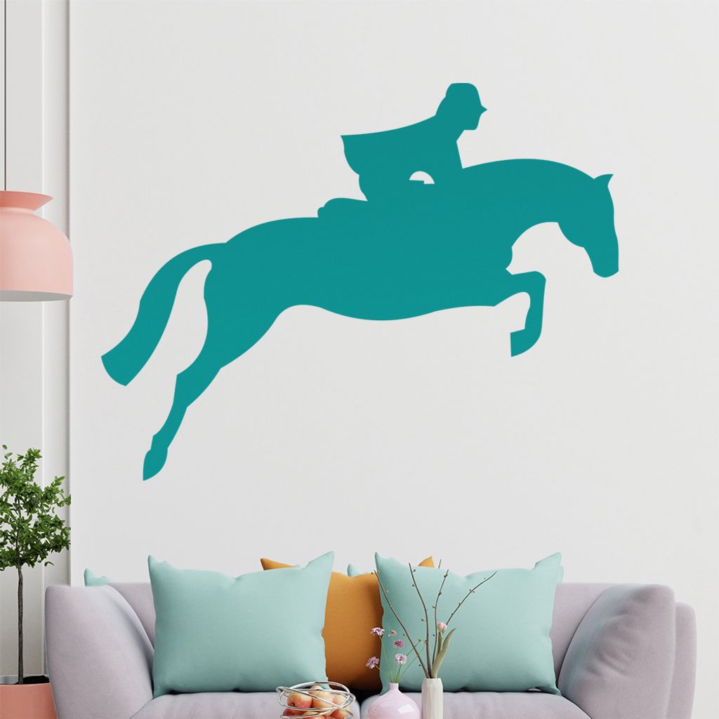 KIWISTAR Reiter Pferd - Pferdesport Wettkampf Wandtattoo in 6 Größen - Wandaufkleber Wall Sticker - Dekoration, Küche, Wohnzimmer, Schlafzimmer,...