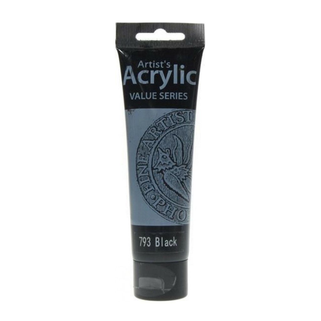 Phoenix Acrylfarbe, 125 ml, Lampenschwarz